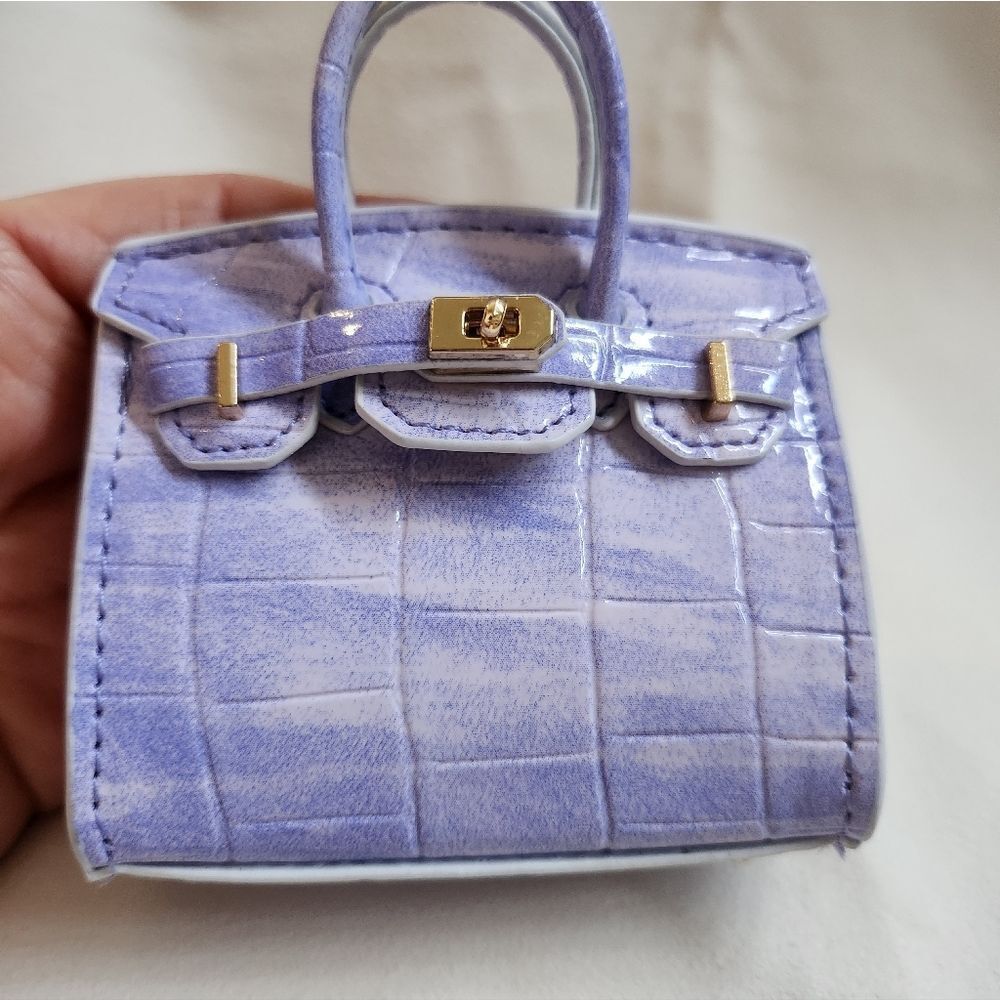 Small Berkin Style Purse Charm